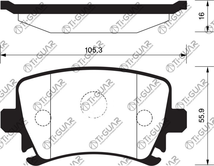Тормозные колодки TG-0349/PN0349* Ti·GUAR Тормозные колодки TG-0349/PN0349* Ti·GUAR